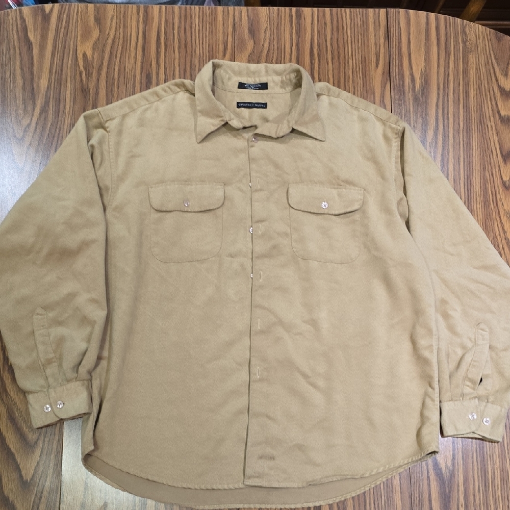 Geoffrey Beene Beige Long Sleeve Shirt
